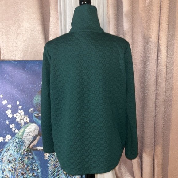 Ruby Rd. Size PM Emerald Green Zipup - Picture 7 of 14